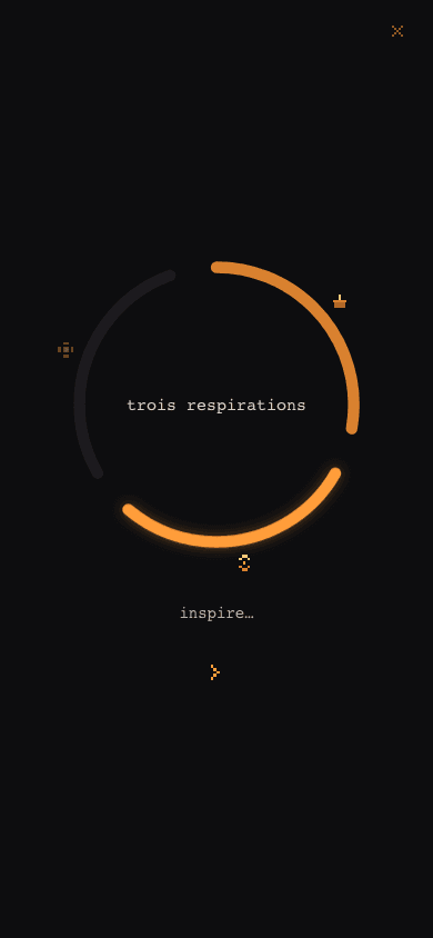 Foyer - Rituel de démarrage, trois respirations
