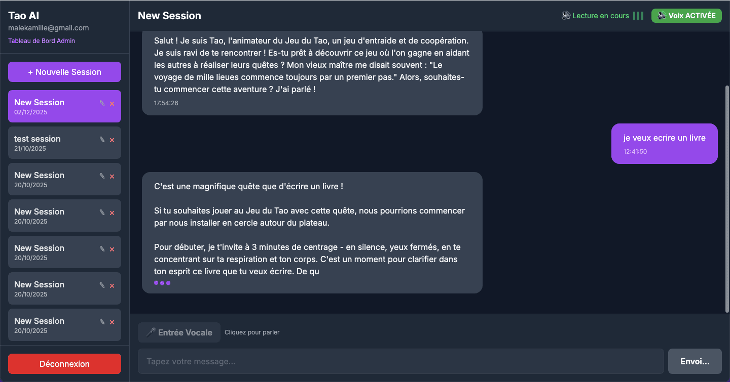 Tao IA - Conversation avec l'IA